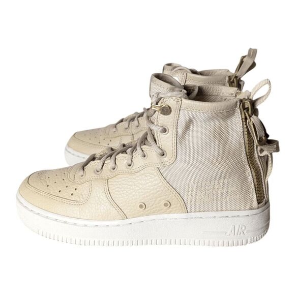 NIKE Air Force 1 Mid "Mushroom" Sneakers Size 5.5Y/W7 - Picture 2 of 9